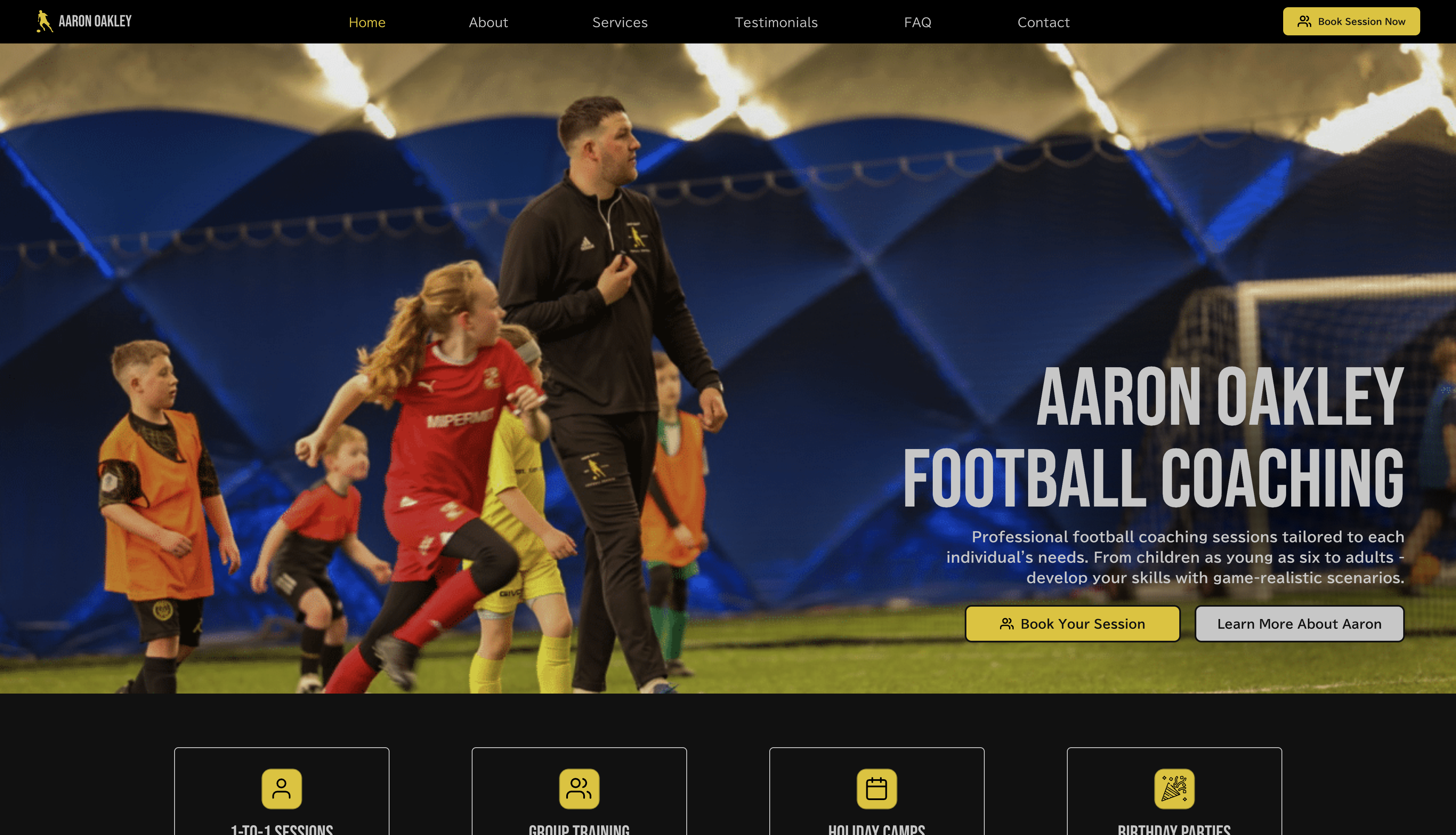 Aaron Oakley Football Coaching Website