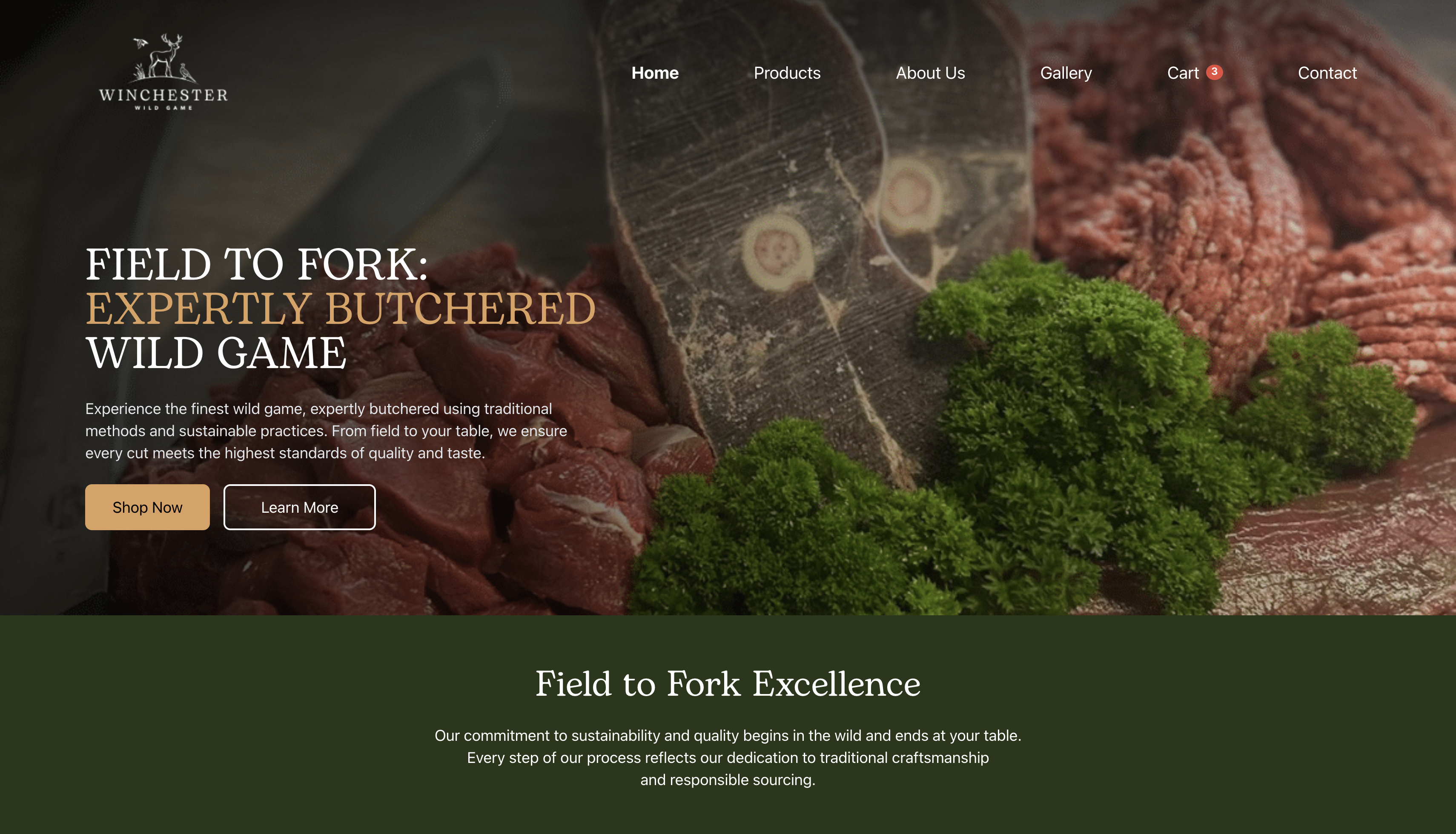 Winchester Wild Game Website