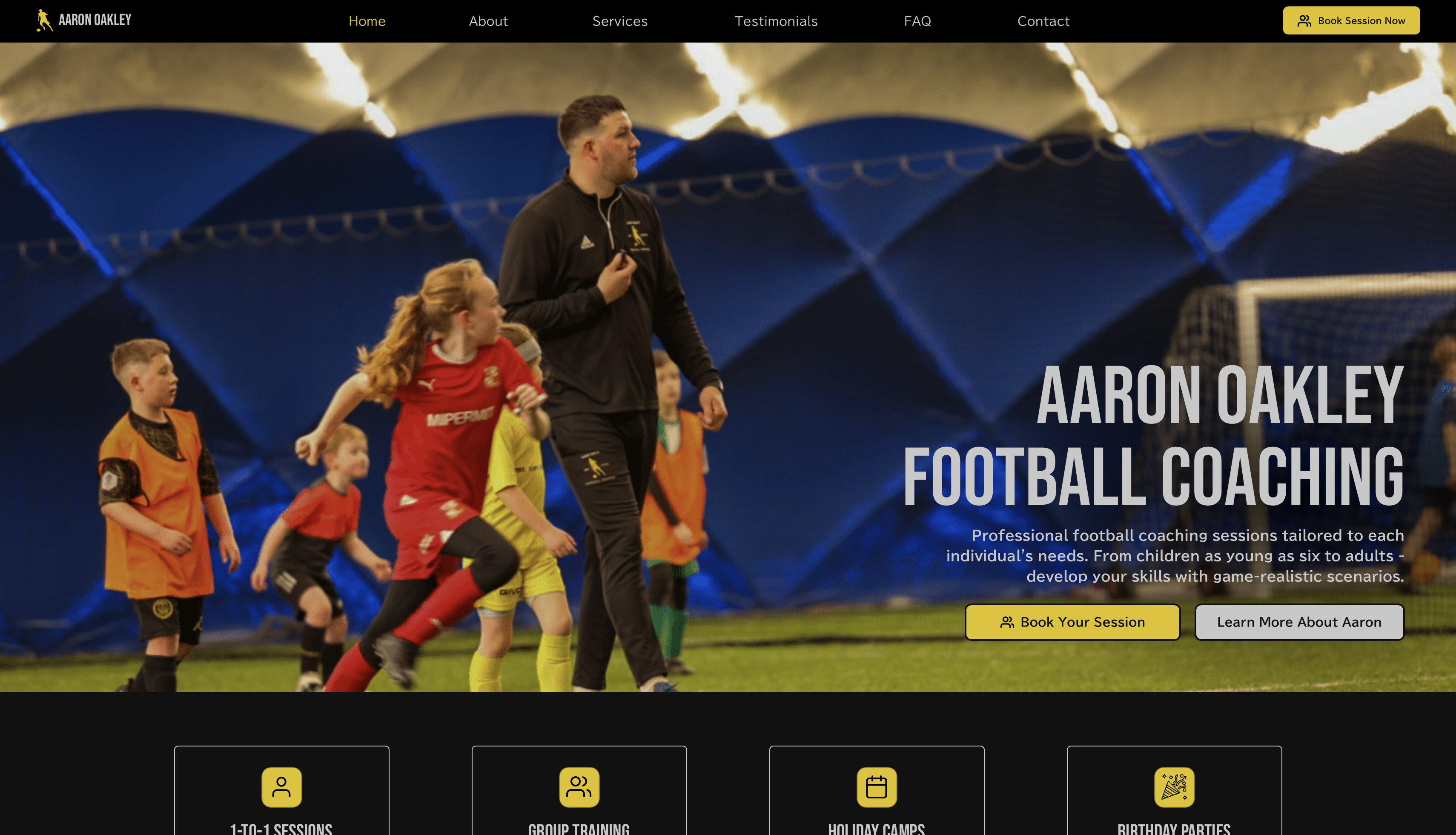 Aaron Oakley Football Coaching website
