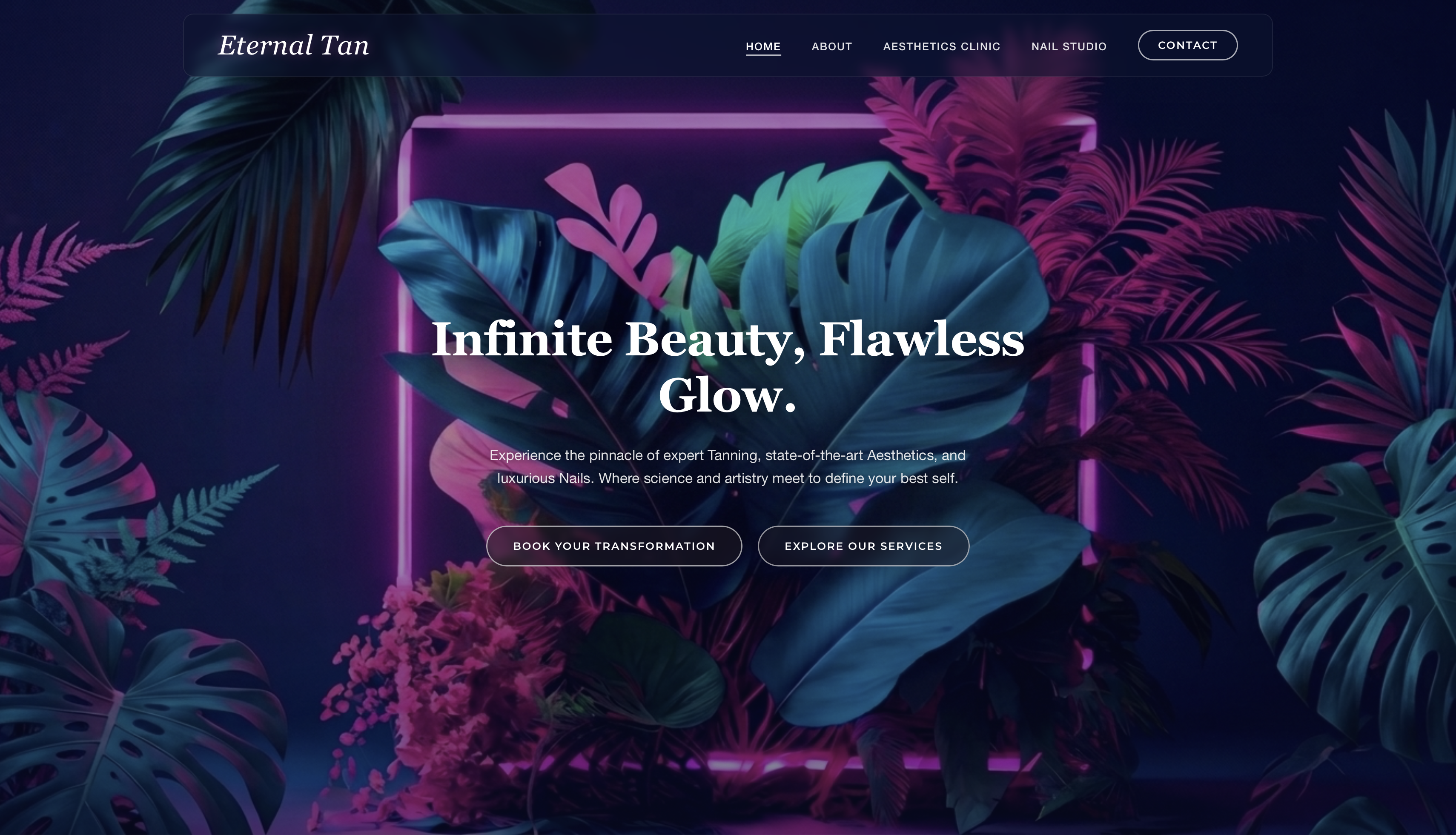 Eternal Tan website