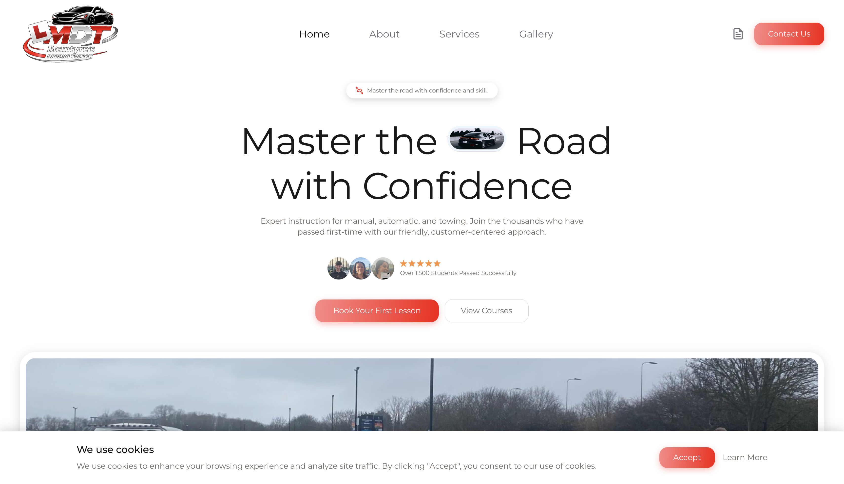 McIntyre's Driving Tuition website